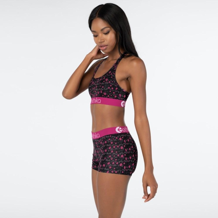 Ethika Graffiti Leo Staple Underwear Dam Grå Rosa | QMY026891