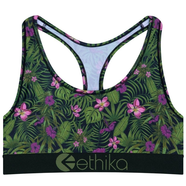 Ethika Hawaiian Haze Sport Bh Dam Gröna | OFS390625