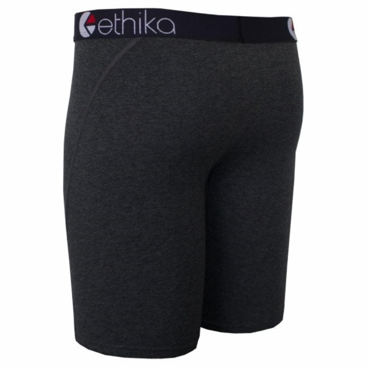 Ethika Heather Solid Staple Underwear Herr Svarta | UTB489601