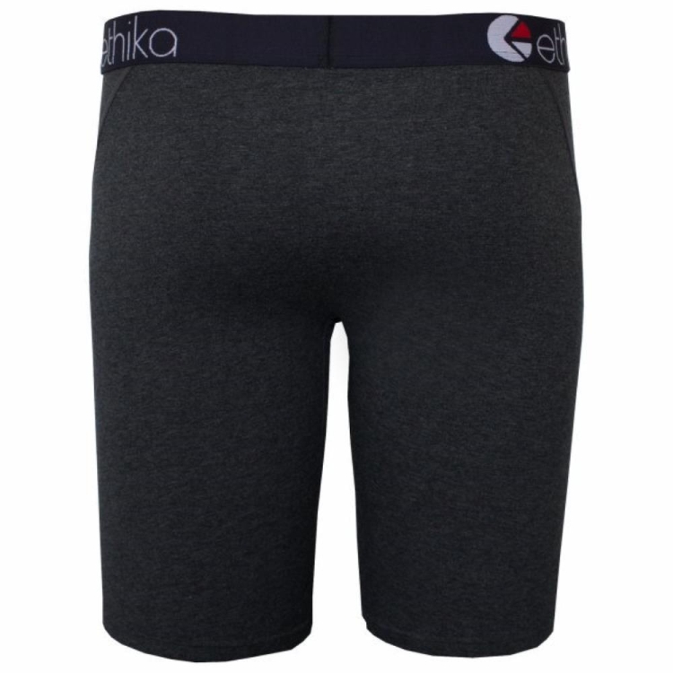 Ethika Heather Solid Staple Underwear Herr Svarta | UTB489601