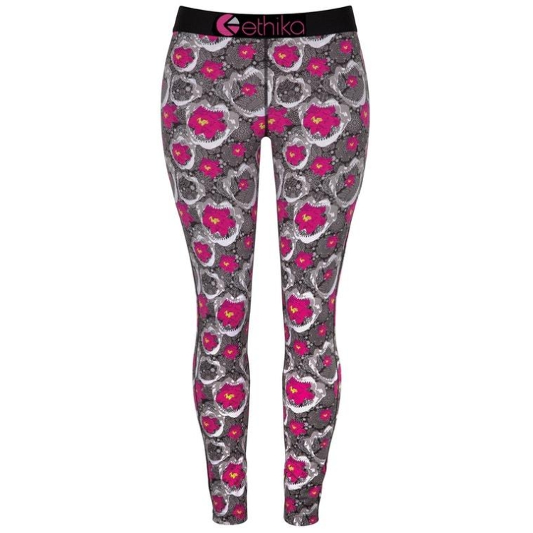 Ethika Jaws Of Life Leggings Dam Grå Rosa | ONC235981