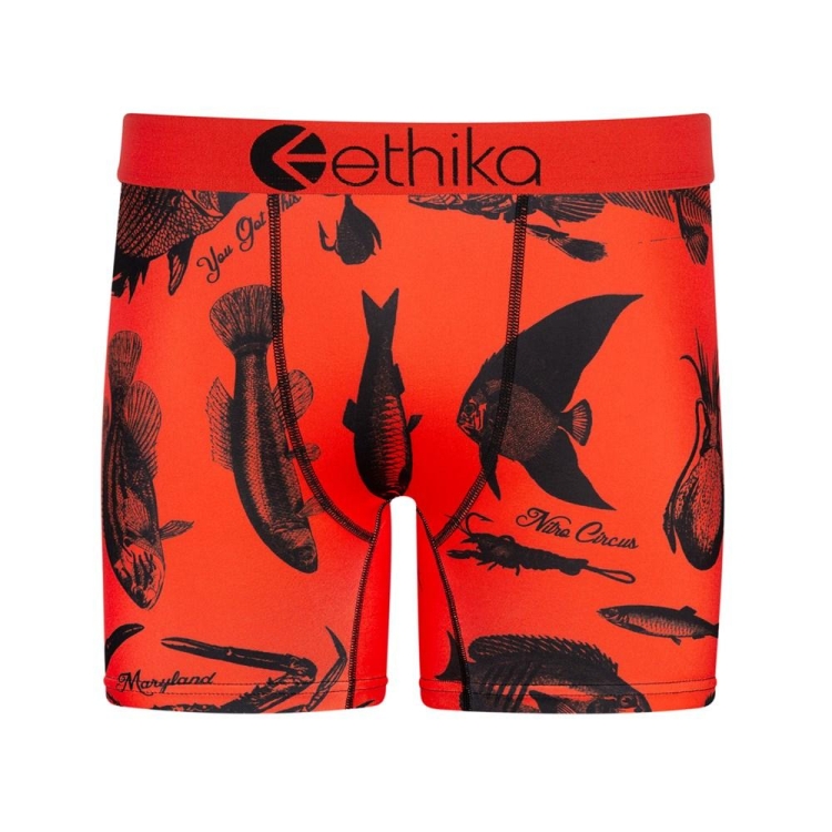 Ethika Maryland Mid Boxers Herr Orange | AIM091342