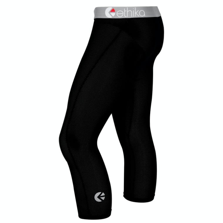 Ethika Micromesh 3/4 Strumpbyxor Herr Svarta | OPF463198