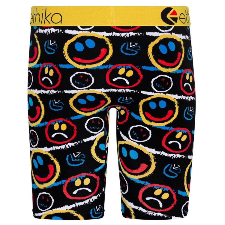 Ethika Mood Staple Underwear Herr Svarta Gula | EXO173208