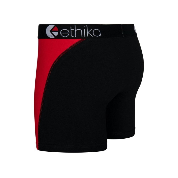 Ethika OG Contrast Mid Boxers Herr Röda Svarta | AXC258734