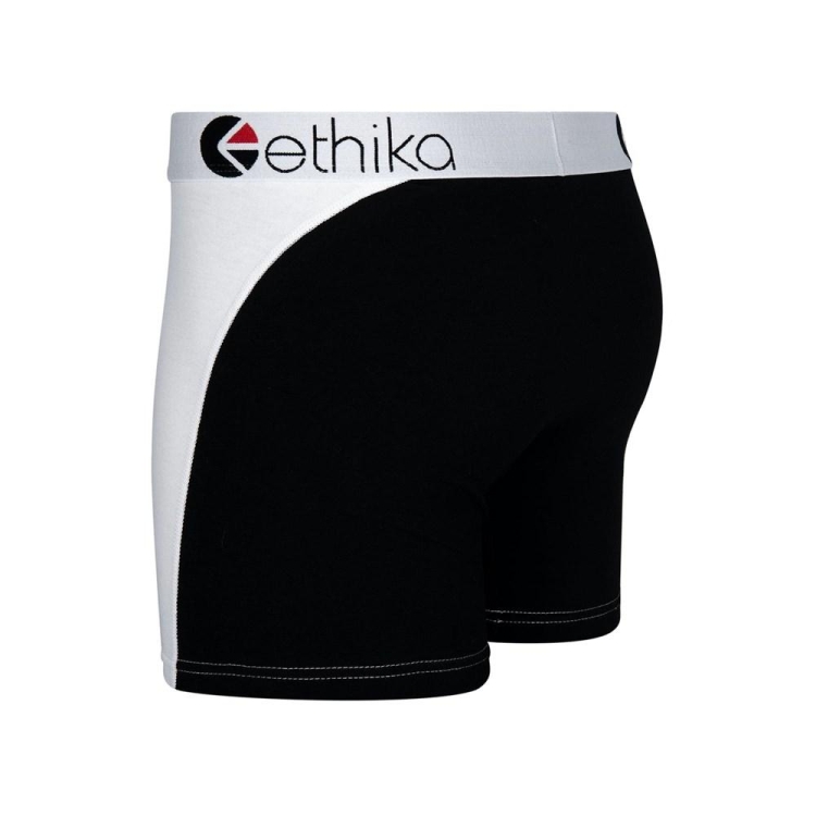 Ethika OG Contrast Mid Boxers Herr Vita Svarta | JAB067352