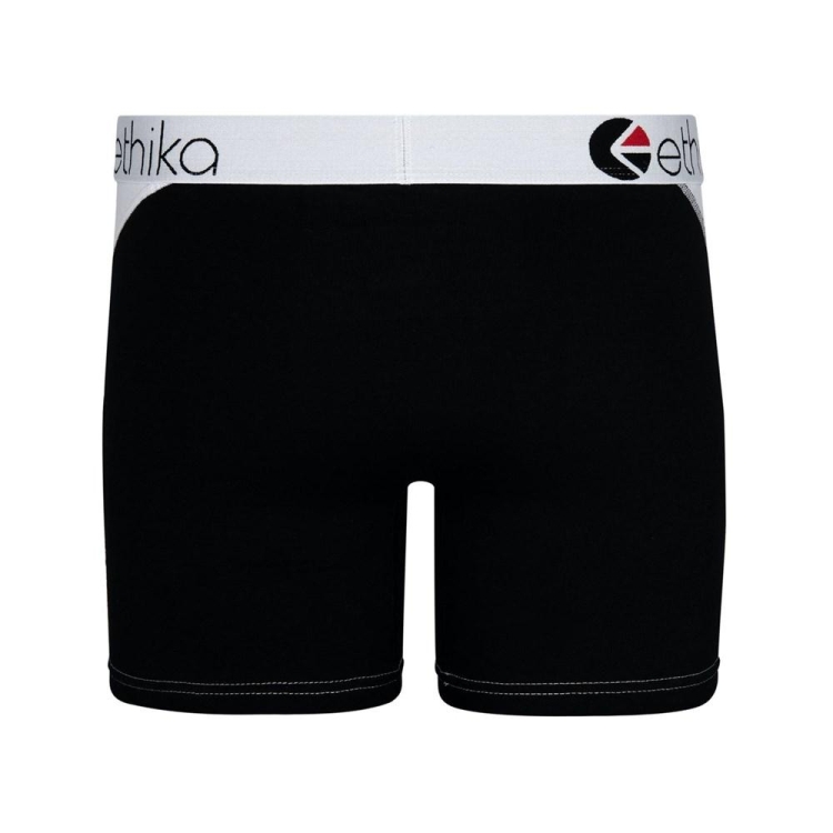 Ethika OG Contrast Mid Boxers Herr Vita Svarta | JAB067352