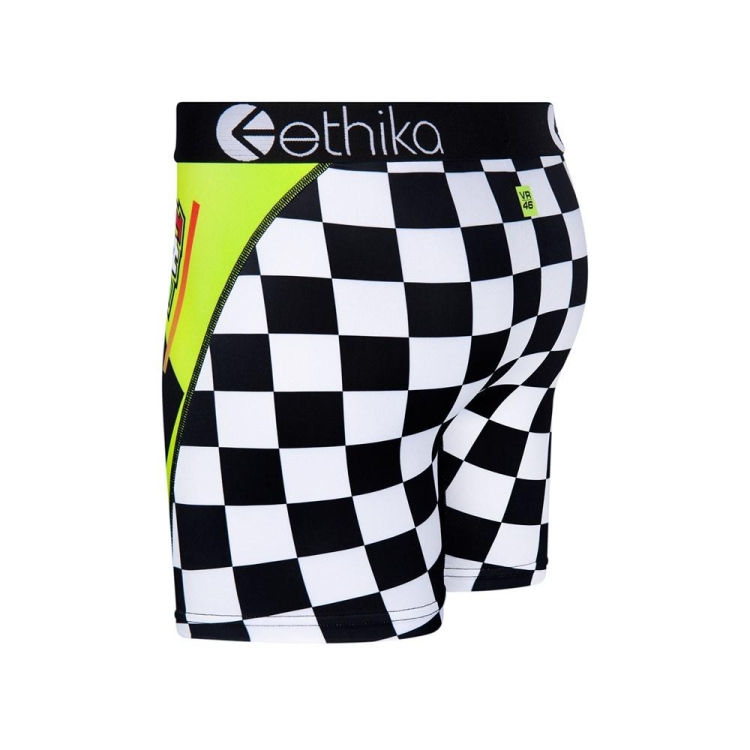 Ethika One Sec Mid Boxers Herr Svarta Vita | ELA356019