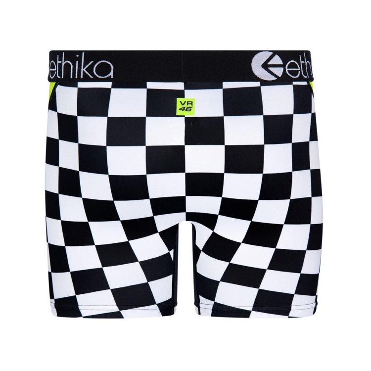 Ethika One Sec Mid Boxers Herr Svarta Vita | ELA356019