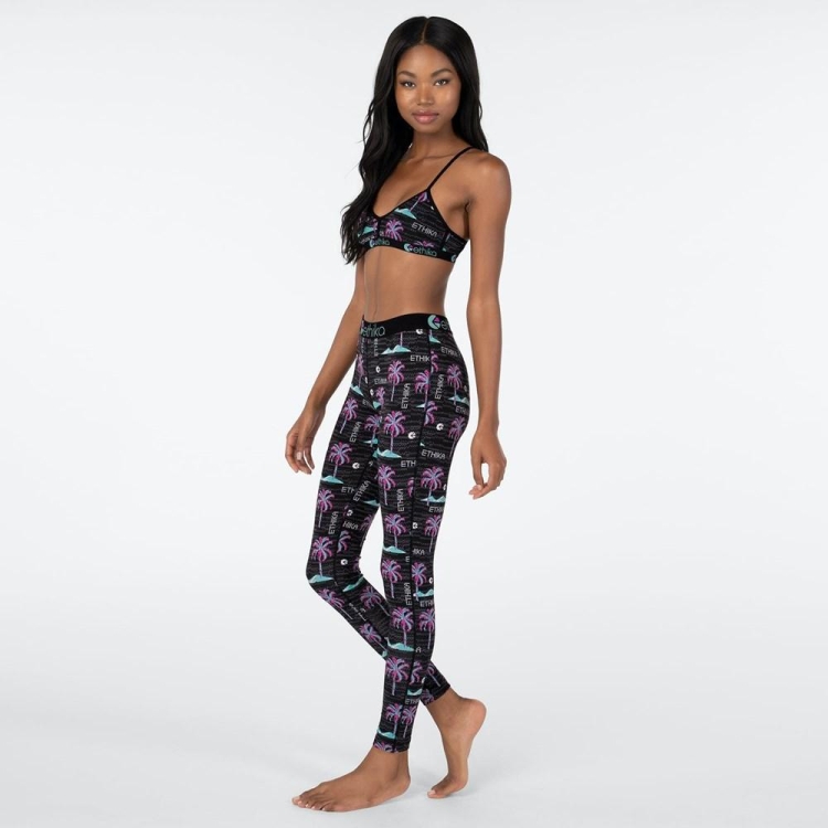 Ethika Patch Leggings Dam Svarta | JIN401896