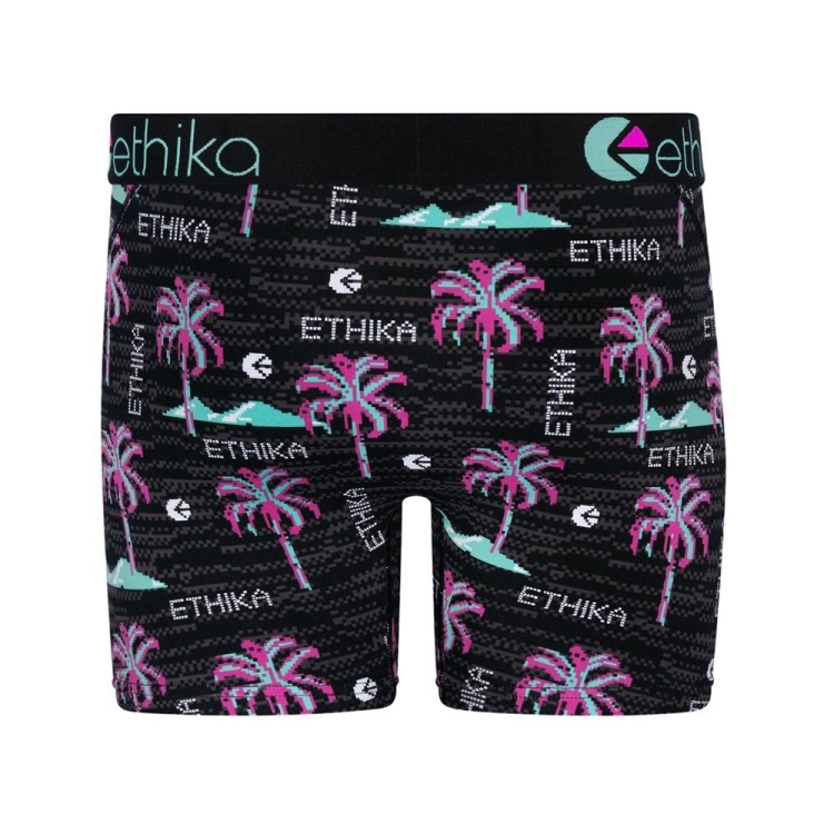 Ethika Patch Mid Boxers Herr Svarta | QTS084196