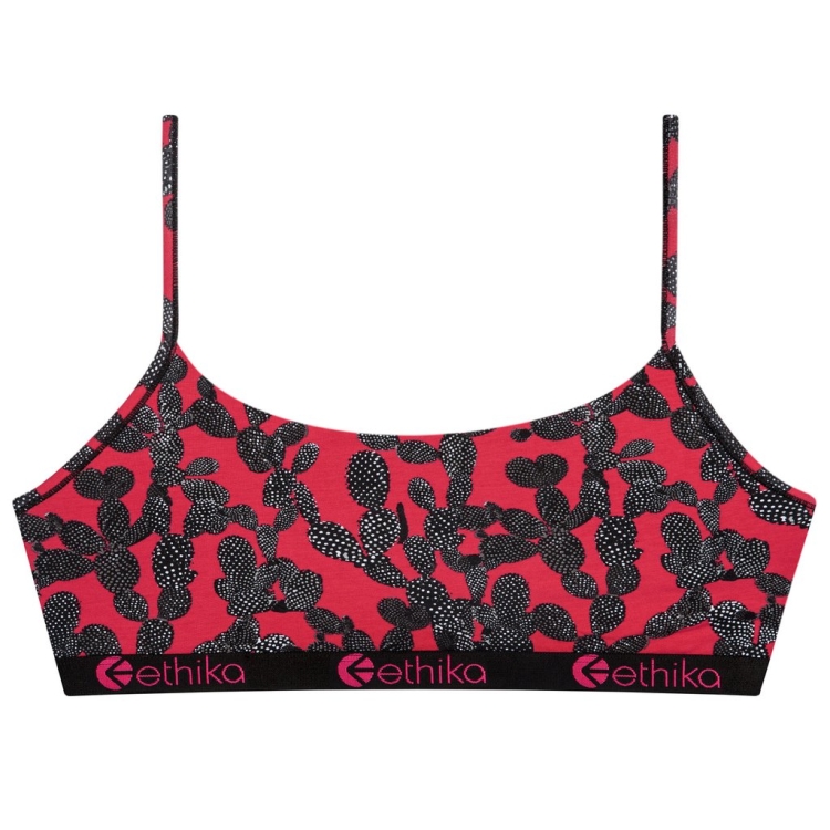 Ethika Pink Cactus Pullover Bra Dam Röda Svarta | GRK426108