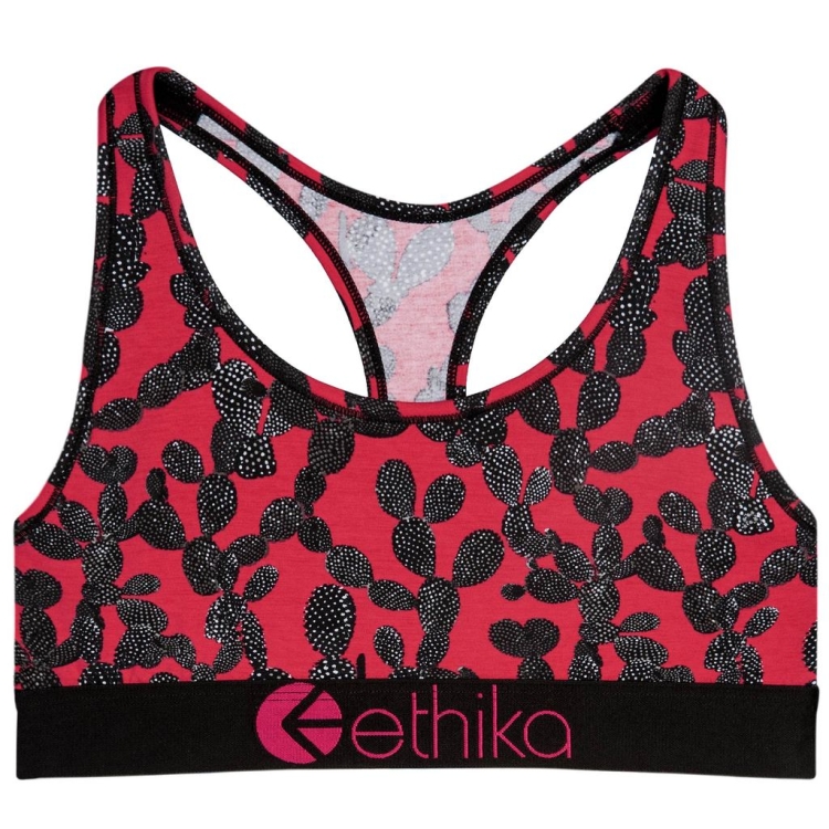 Ethika Pink Cactus Sport Bh Dam Röda Svarta | LTR298341