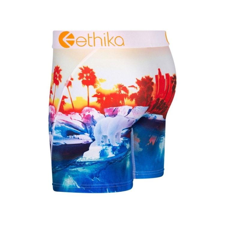 Ethika Polar World Mid Boxers Herr Blå Röda | ZOK261548