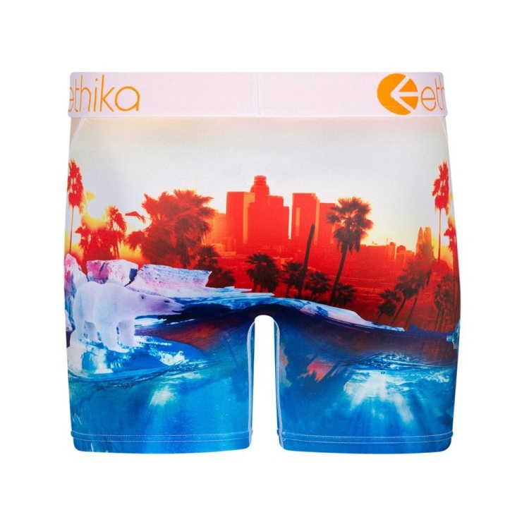 Ethika Polar World Mid Boxers Herr Blå Röda | ZOK261548