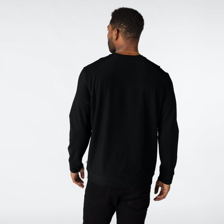 Ethika Premium Embroidered Crew Neck Skjorta Herr Svarta | YNH829750