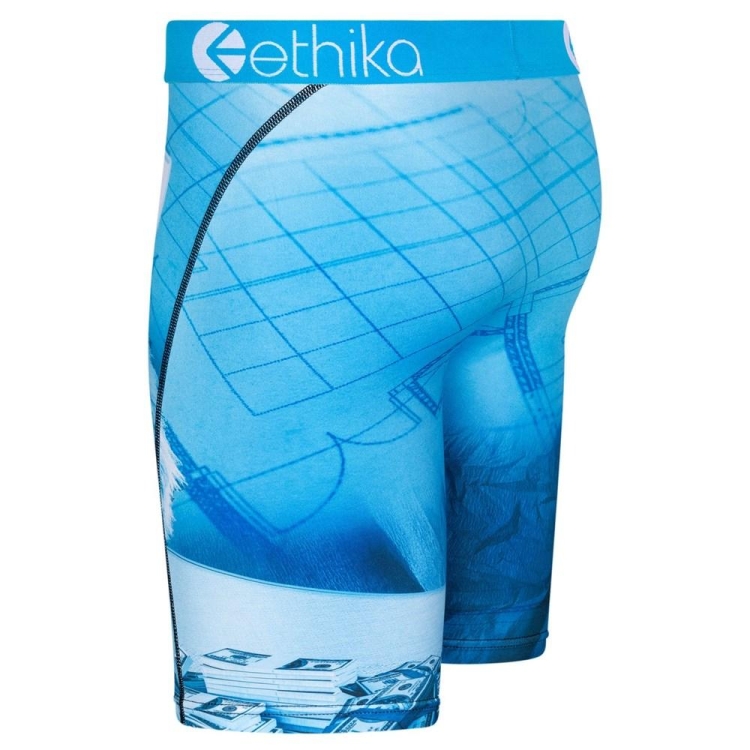 Ethika Print Staple Underwear Herr Blå | MDI563018