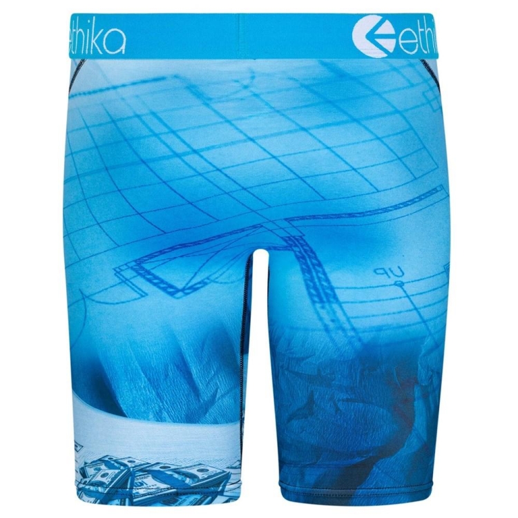 Ethika Print Staple Underwear Herr Blå | MDI563018