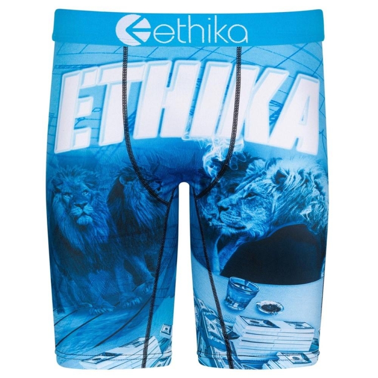 Ethika Print Staple Underwear Herr Blå | MDI563018