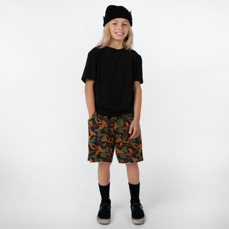 Ethika Raw Edge Shorts Pojke Camouflage | GRQ073925