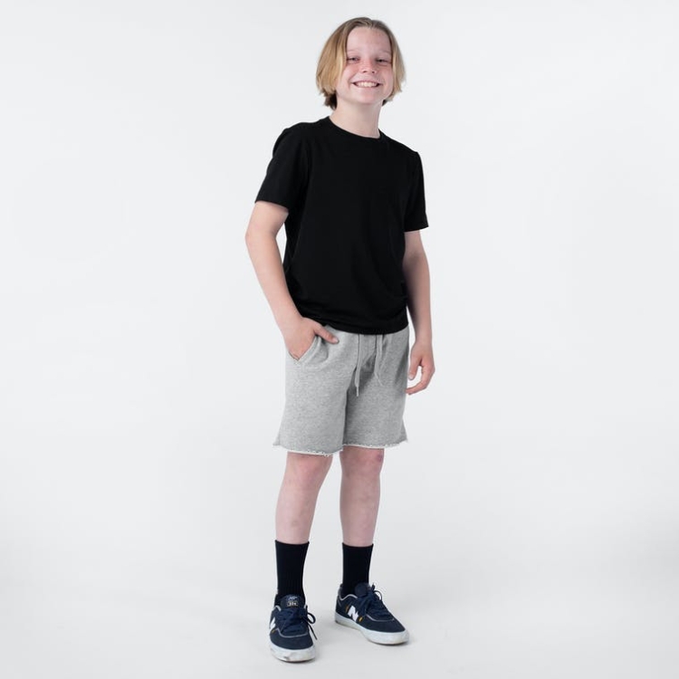 Ethika Raw Edge Shorts Pojke Grå | IJT974150