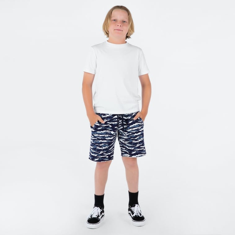 Ethika Raw Edge Shorts Pojke Marinblå Vita | RWL729051