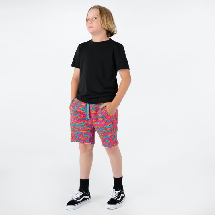 Ethika Raw Edge Shorts Pojke Rosa Blå | GKQ813574