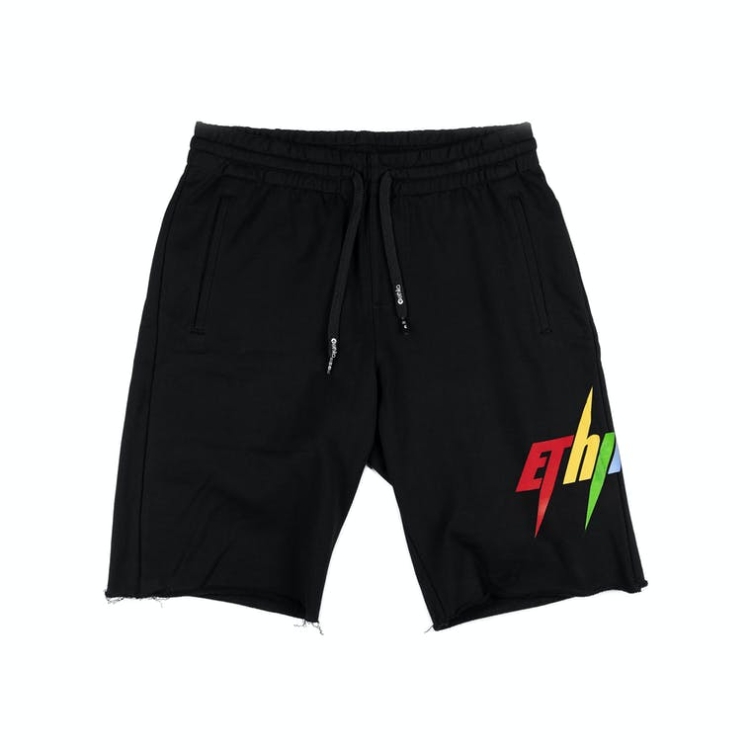 Ethika Raw Edge Shorts Pojke Svarta | YTZ714908