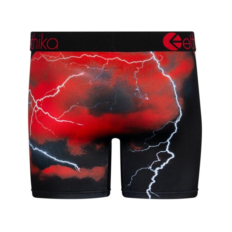 Ethika Ruff Row Mid Boxers Herr Röda Svarta | ABT640935