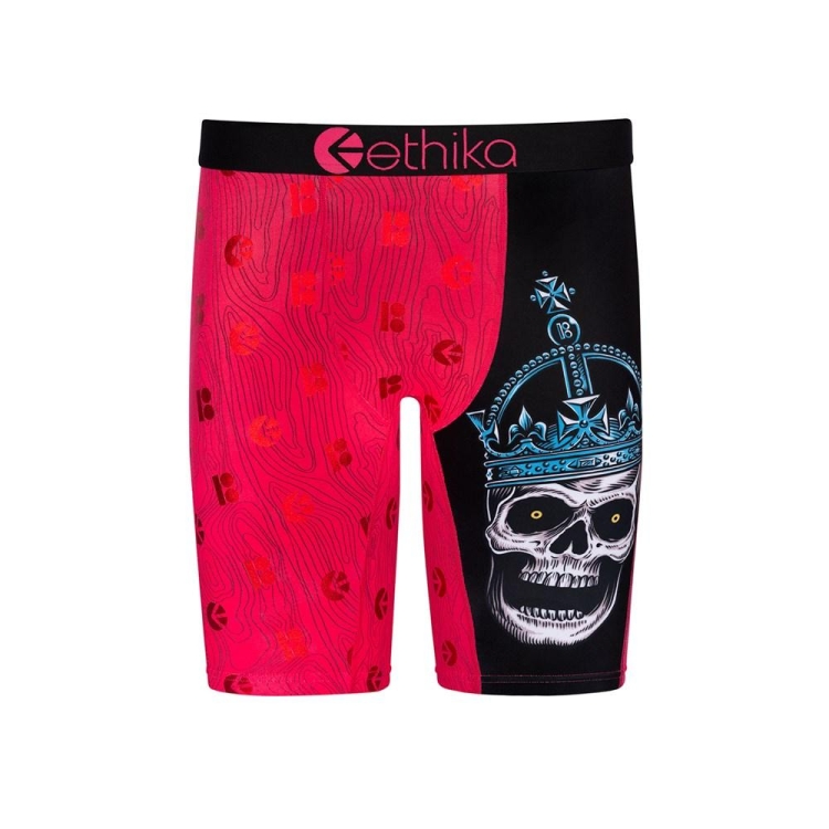 Ethika Skull King Staple Underkläder Pojke Röda | QXI930716