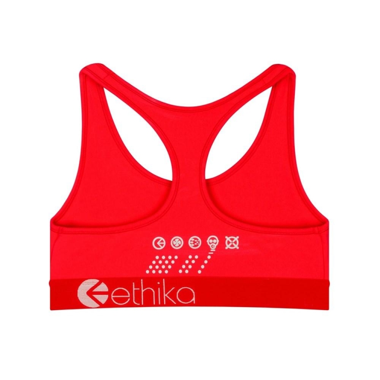 Ethika SubZero Neon Sports BH Tjej Röda | PIQ610548