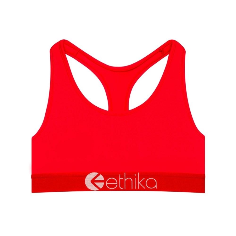 Ethika SubZero Neon Sports BH Tjej Röda | PIQ610548