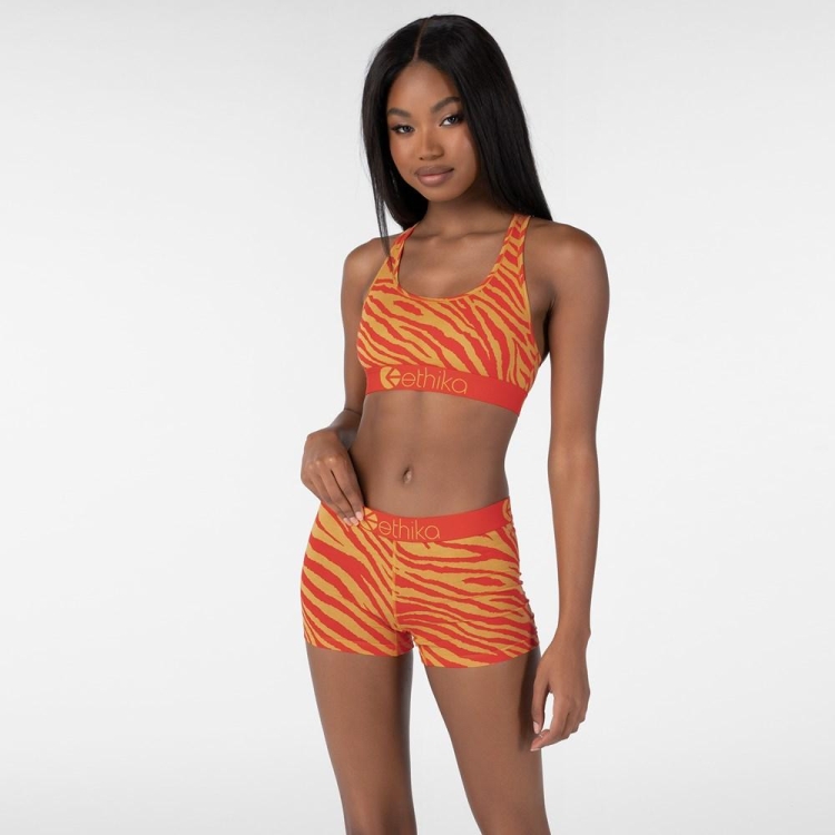 Ethika Tiger Fire Staple Underwear Dam Orange | CDA829035