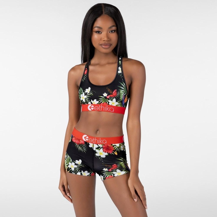 Ethika Tropical Sunset Sport Bh Dam Svarta | CVY713204