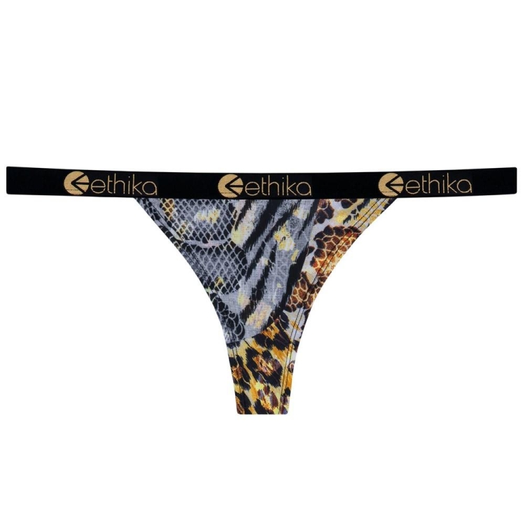 Ethika Twist Brazilian String Dam Leopard | KPC478351