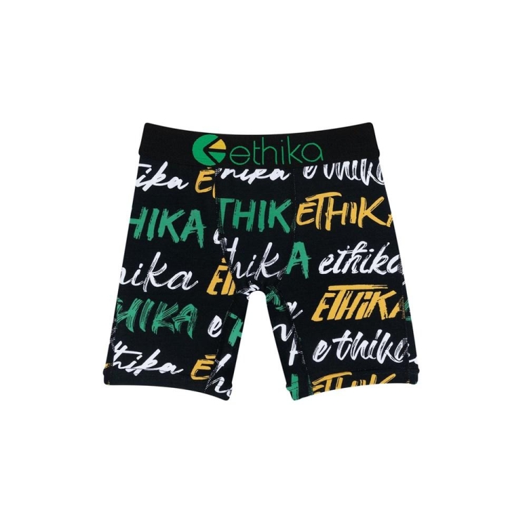 Ethika Typeface Staple Underkläder Pojke Svarta | LBQ190567