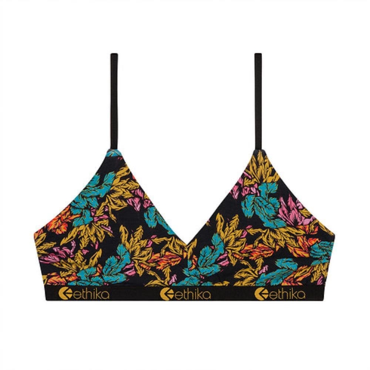 Ethika Vibrant Leaf V Neck Bra Dam Olika Färger | HLM102398