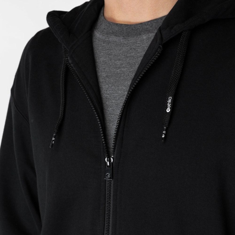 Ethika Zip - Solid Hoodie Herr Svarta | QEK864309